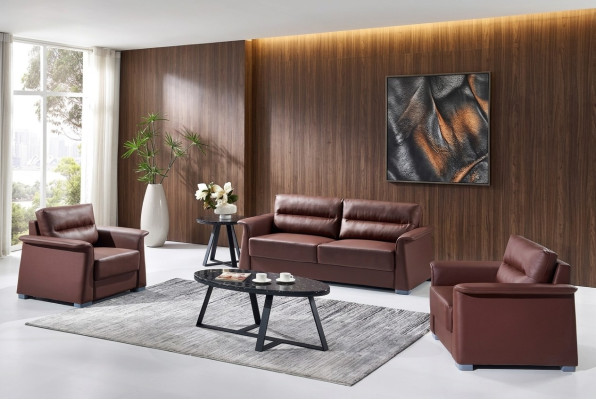 Sofa Bank Bekleding Leren Banken Bekleding Set 3+1+1 Zits Kantoor Meubel Set