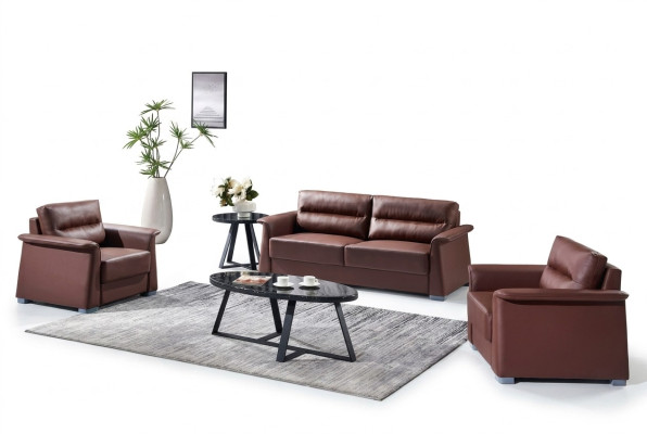 Sofa Bank Bekleding Leren Banken Bekleding Set 3+1+1 Zits Kantoor Meubel Set