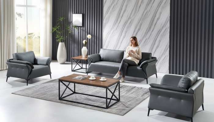 Sofa Bank Bekleding Set Zitbanken Banken 3+1+1 Zits Kantoorinrichting Nieuw