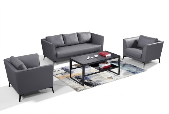 Leren bankstel bankstel 3+1+1 zits set suite bank bank designbank