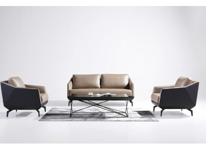 Bankstel 3+1+1 zits set Ontwerp banken Gestoffeerde banken Lederen relax Moderne