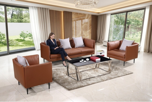 Sofagarnitur Bank Bank Kussen Zitplaats banken 3+1+1 kantoor meubels inrichting