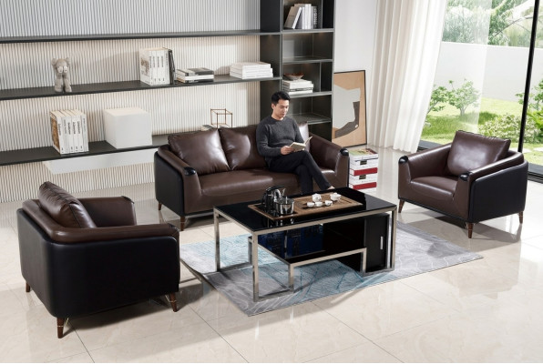 Bankstel 3+1+1 zits leren bank bankstel woonlandschap suite design modern