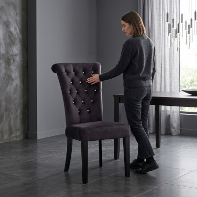 Chesterfield leunstoel design stoel bekleding hout fauteuil stoelen club luxe stof