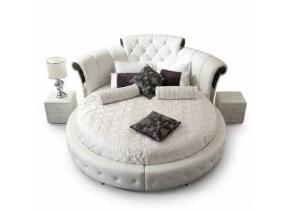 Chesterfield bed luxe bedden ronde designhotel ronde bed slaapkamer