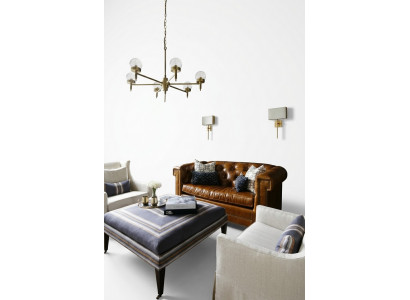 Braun Chesterfield 3-zits Klassieke Luxe Sofa Leren Bank Stijl Drietzits.