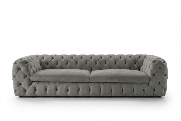 Klassieke driezitsbank Sofa Bekleed 3-zits stofstoffering Chesterfield