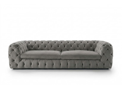 Klassieke driezitsbank Sofa Bekleed 3-zits stofstoffering Chesterfield