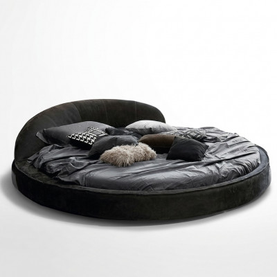 Rond bed Modern design Luxe bekleding Ronde bedden Textiel stof Ronde bedden nieuw