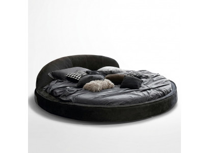 Rond bed Modern design Luxe bekleding Ronde bedden Textiel stof Ronde bedden nieuw