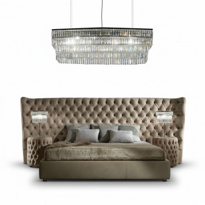 Bedbekleding Luxe Tweepersoonsbedden Slaapkamer Stof Chesterfield King Size