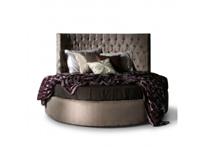 Ronde Chesterfield luxe ronde bed klassiek hotel fluweel textiel lederen bedden nieuw