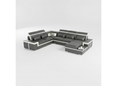 Sofas U Vorm Bank Bankstoffering Woonlandschap Ontwerp Hoekbank Leer Nieuw