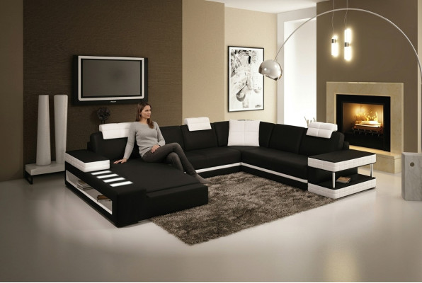 U Vorm Bank Bank Bekleding Set Woonlandschap Ontwerp Luxe Hoekbank