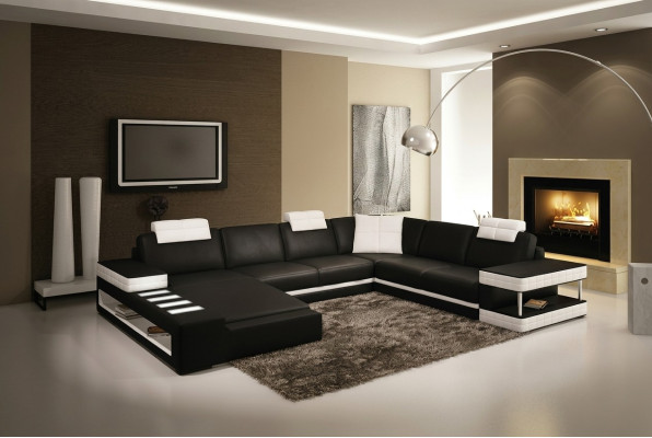 U Vorm Bank Bank Bekleding Set Woonlandschap Ontwerp Luxe Hoekbank