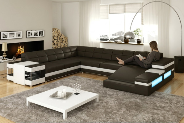 Ontwerp hoekbank bank bank bekleding hoekbank decoratieve leren bank banken