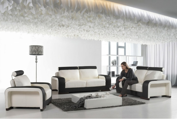 Sofaset Ontwerpsbanken Bankstellen Set Design Banken Beklede Banken Leder 3-2-1 Zitsbank