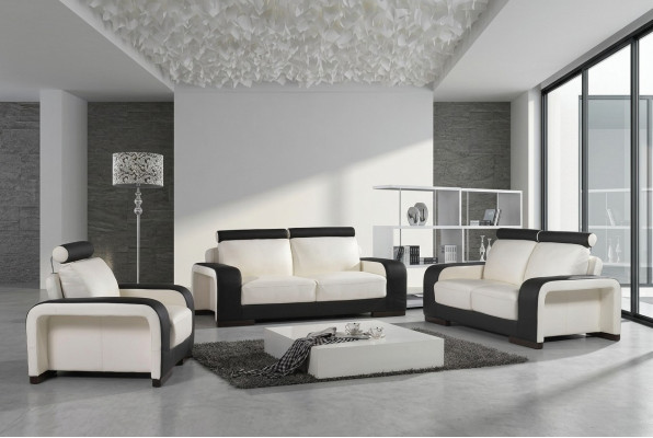 Sofaset Ontwerpsbanken Bankstellen Set Design Banken Beklede Banken Leder 3-2-1 Zitsbank