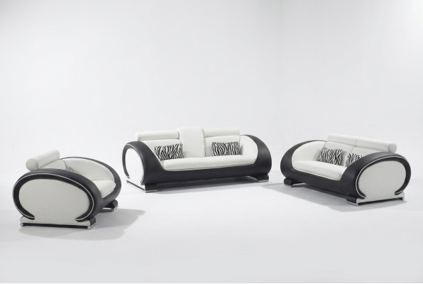 Sofagroep Ontwerp Banken 3-2-1 Zits Set Leren Bankstellen Bekleding