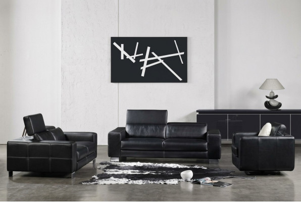 Sofagroep Leren bank Bankstel Set Bank Bekleding Bank 3-delig Fauteuil Bankstellen