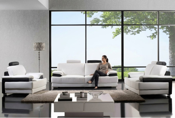 Bank Bankstel Leren bank Bankstellen Zits Set Bank Padding Bank 3-delig Stoel