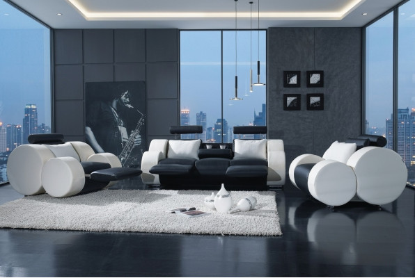 Sofagarnituur Set Ontwerp Bankstellen Bekleding Leer 311 Zits Banken
