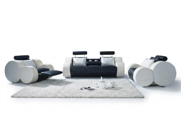Sofagarnituur Set Ontwerp Bankstellen Bekleding Leer 311 Zits Banken