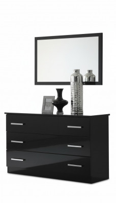 Tafel Klassieke spiegel commode kaptafel slaapkamer kruk set hoogglans