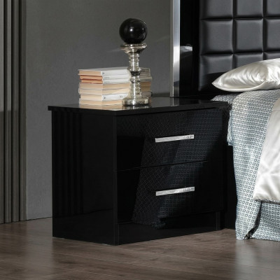 Nacht Tafel Console Bijzettafel Slaapkamer Designer Tafels Consoles Metaal Glans