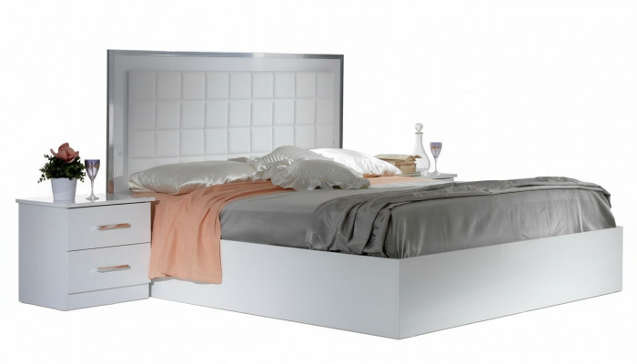 Bed 2x Nightstand 3 pcs. Bedroom Set Design Modern Luxury Bed Group New