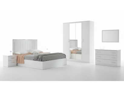 Bed nachtkastje ladekast 6-delige slaapkamerset Design Moderne Luxe Slaapkamer