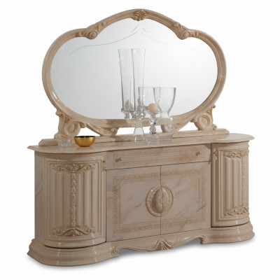 Kommode Dressoir Woonkamer Buffet Spiegel Italiaanse meubels 2-delige set Nieuw
