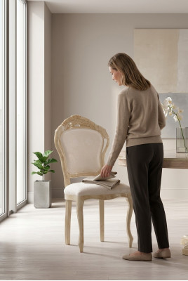 Luxe 1x stoel eetkamerstoel keukenstoelen woonkamerstoel gestoffeerde stoel stoelen