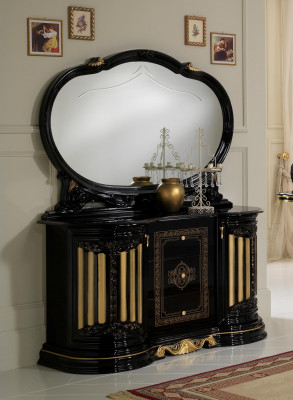 Spiegel met glazen stand Italiaans design meubels staande spiegel dressoir tafel nieuw