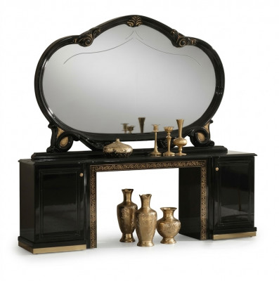 Spiegel met glazen stand Italiaans design meubels staande spiegel dressoir tafel nieuw