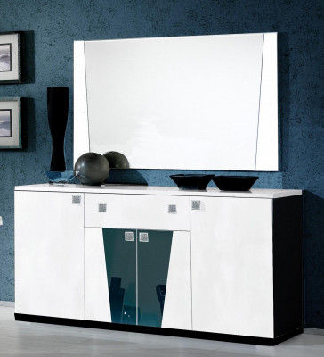 Ladenbuffet Dressoir Spiegel Ladenkasten Hout Groot Modern Dressoir Kast 2-delig