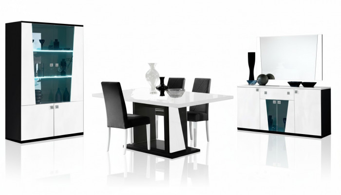 Ladenbuffet Dressoir Spiegel Ladenkasten Hout Groot Modern Dressoir Kast 2-delig