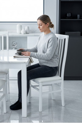 Stoel 2x Eetkamerstoelen Fauteuil Houten Designmeubels Gestoffeerde stoel Made in Italië