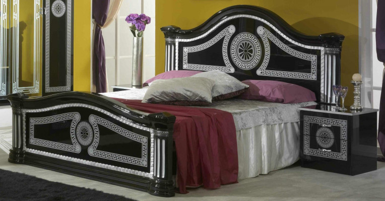 Slaapkamer Compleet Set Koninklijke Stijl Modern Bed Nachtkastje 6-delig Nieuw