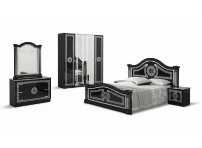 Slaapkamer Compleet Set Koninklijke Stijl Modern Bed Nachtkastje 6-delig Nieuw