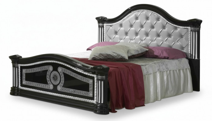 Luxe Chesterfield bedden Koninklijk houten bed Paleishotel Tweepersoonsbed 180x200