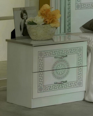 Klasse slaapkamer set 3-delig bed tweepersoonsbed bedden 2x nachtkastje Chesterfield