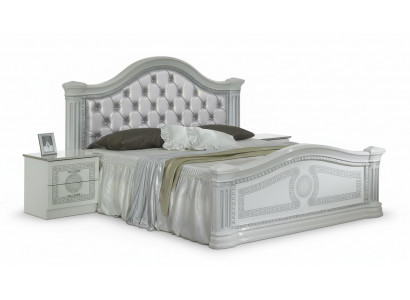 Klasse slaapkamer set 3-delig bed tweepersoonsbed bedden 2x nachtkastje Chesterfield