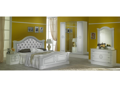 Compleet slaapkamer set ontwerp Moderne Luxe Bed 2x Nachtkastje 6-delig Kast