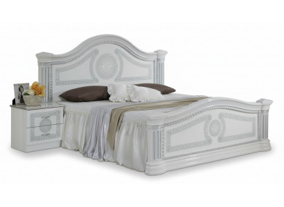 Ontwerper bed Slaapkamer Klassieke bedden Hout Hotel Luxe Beklede zitplaatsen Nieuw