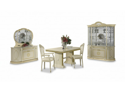 Eetkamer set vitrine eettafel meubel set tafel groep 4-delige set compleet barok