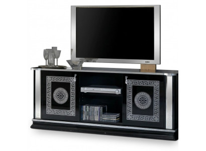 Zwart tv-standaard RTV-kast Lowboard meubilair tv-tafel design tv-kast