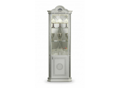 Hoekkast luxe vitrine vitrines kast houten kasten Italiaanse stijl meubels.