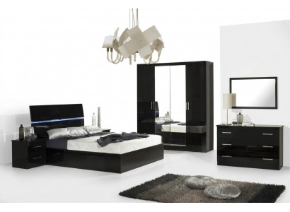 Slaapkamerset Compleet Commode Bed Kledingkast Bedden Nachtkastje 6-delig.