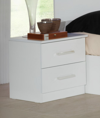 Tweepersoonsbed Bed 2x Nachtkastjes Houten Ontwerp Bedden Modern Stijl 3-delig LED Licht